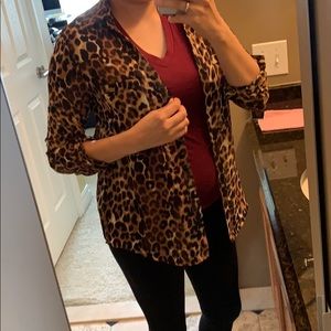 EXPRESS Cheetah Button Up